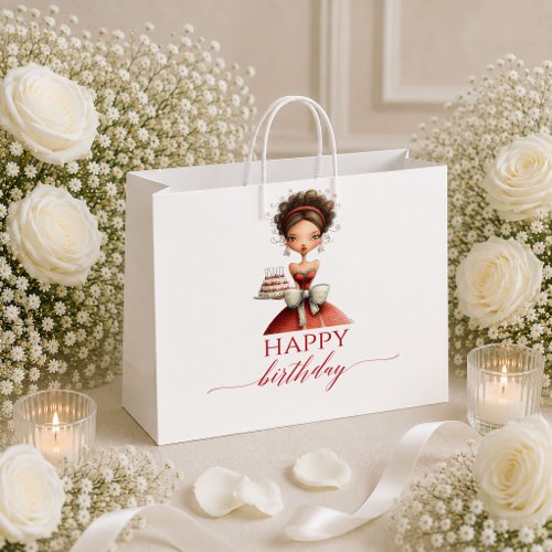 Burgundy Humor Woman Deep Red Script gift bag