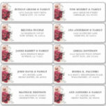 Burgundy Ivory Blush Floral Wedding Guest Address  Sticker<br><div class="desc">Easy to personalize, names and addresses / individual wedding shipping address label stickers for guests. The design features a stunning bouquet of burgundy / Marsala , peach , ivory flowers / roses with matching leaves. Please find more matching designs and variations in my "blissweddingpaperie" store. And feel free to contact...</div>