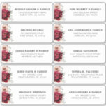 Burgundy Ivory Blush Floral Wedding Guest Address  Sticker<br><div class="desc">Easy to personalize, names and addresses / individual wedding shipping address label stickers for guests. The design features a stunning bouquet of burgundy / Marsala , peach , ivory flowers / roses with matching leaves. Please find more matching designs and variations in my "blissweddingpaperie" store. And feel free to contact...</div>