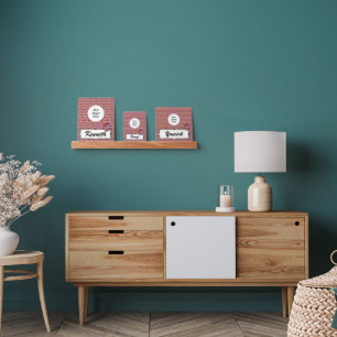 Burgundy-Ivory Disc Ribbon by Kenneth Yoncich Picture Ledge