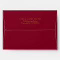 Burgundy Ivory Rust Orange 5x7 Card Wedding A7 Envelope | Zazzle