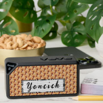 Burgundy-Ivory Standard Ribbon by Kenneth Yoncich Bluetooth Speaker
