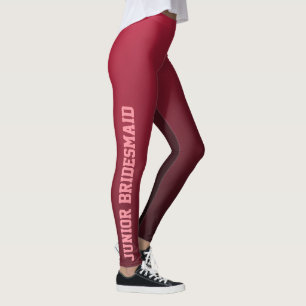 Burgundy Junior Bridesmaid Leggings