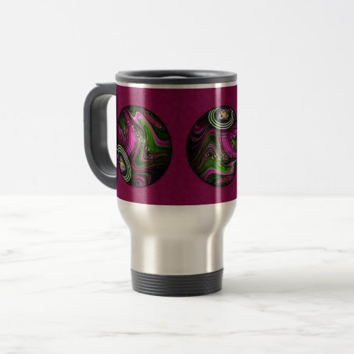 Burgundy Lawn Bowls Travel Mug