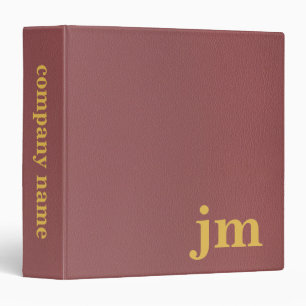 Burgundy leather texture customer design 3 ring binder
