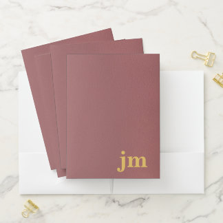 Burgundy leather texture customer design  pocket folder