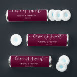 Burgundy Love is Sweet Custom Wedding Breath Savers® Mints<br><div class="desc">Burgundy Love is Sweet Custom Wedding Breath Savers® Mints.</div>