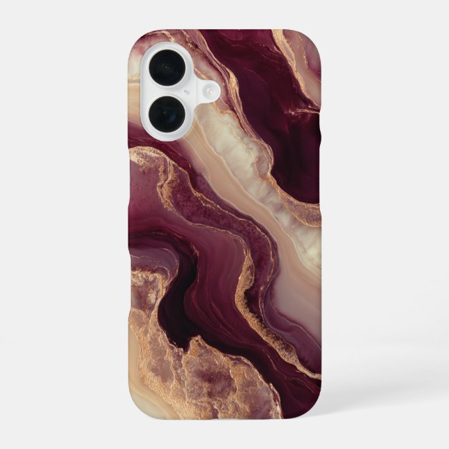 Burgundy Luxury Girly – Elegant Chic iPhone Case (Back)