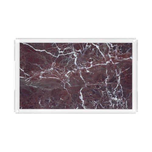 Burgundy marble acrylic tray
