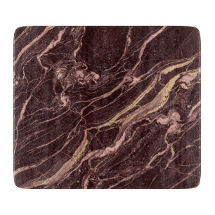 Burgundy Marble Bold Refined Modern Style Cutting Board