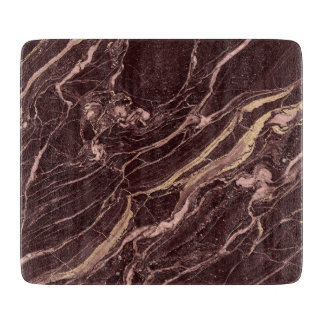 Burgundy Marble Bold Refined Modern Style Cutting Board