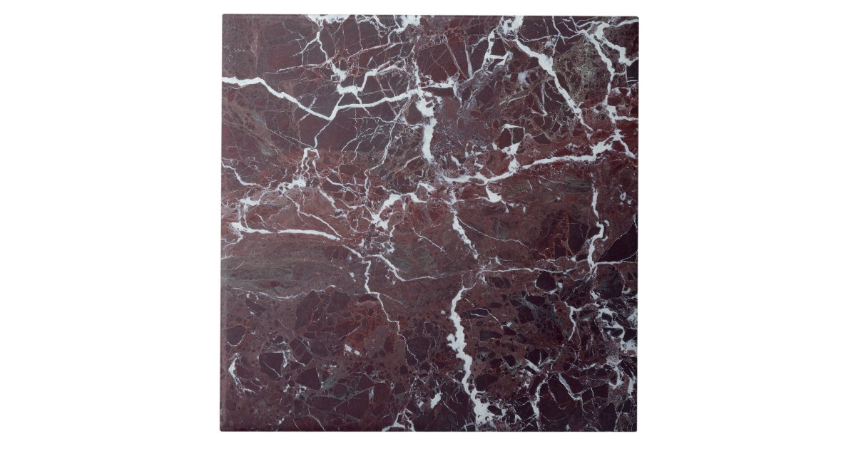 Burgundy marble ceramic tile
