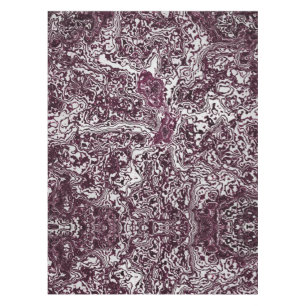 Burgundy Marble Stone Graffiti Tablecloth