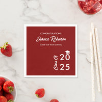 Burgundy Maroon Congratulations Graduation Party