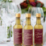 Burgundy Maroon & Gold Wedding Thank You Mini Wine Label