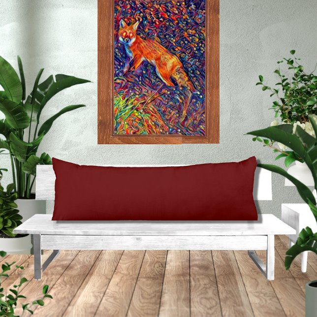 Burgundy Maroon Red Solid color pillow (Creator Uploaded)