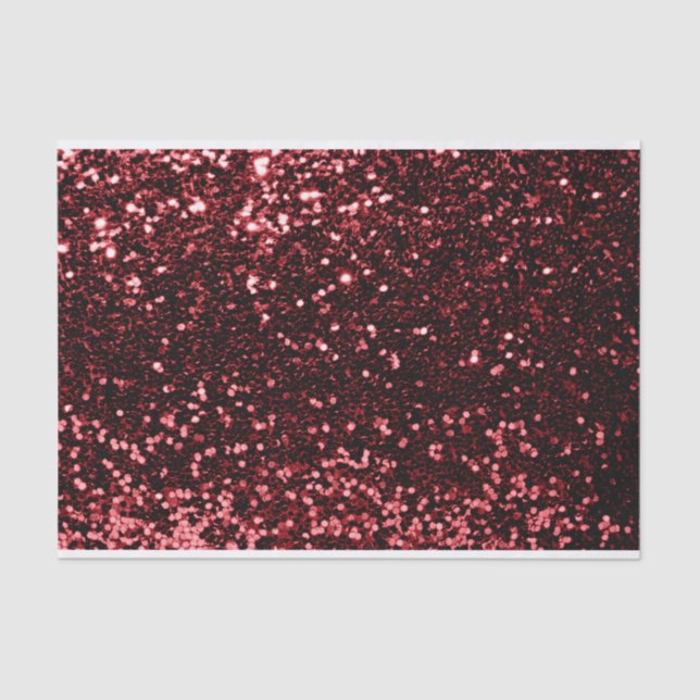 Burgundy Maroon Ruby Red Glitter Sweet 16th Bride Tissue Paper (Front)