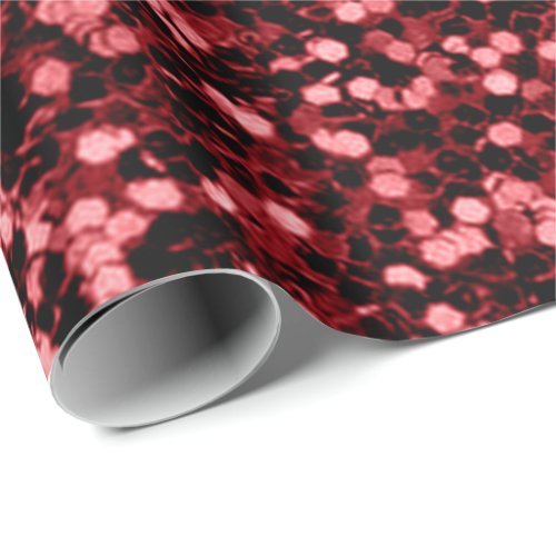 Burgundy Maroon Ruby Red Glitter  Wedding Bridal Wrapping Paper