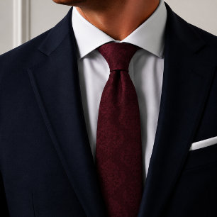 Burgundy Maroon Tone on Tone Neck Tie