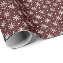 Classic Christmas Wrap Houndstooth Red Burgundy Wrapping Paper