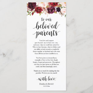 Burgundy Marsala, Place Setting Thank You Card