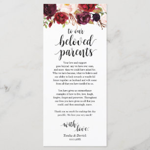 Burgundy Marsala, Place Setting Thank You Card