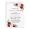 Burgundy Marsala Red Floral Chic Engagement Party
