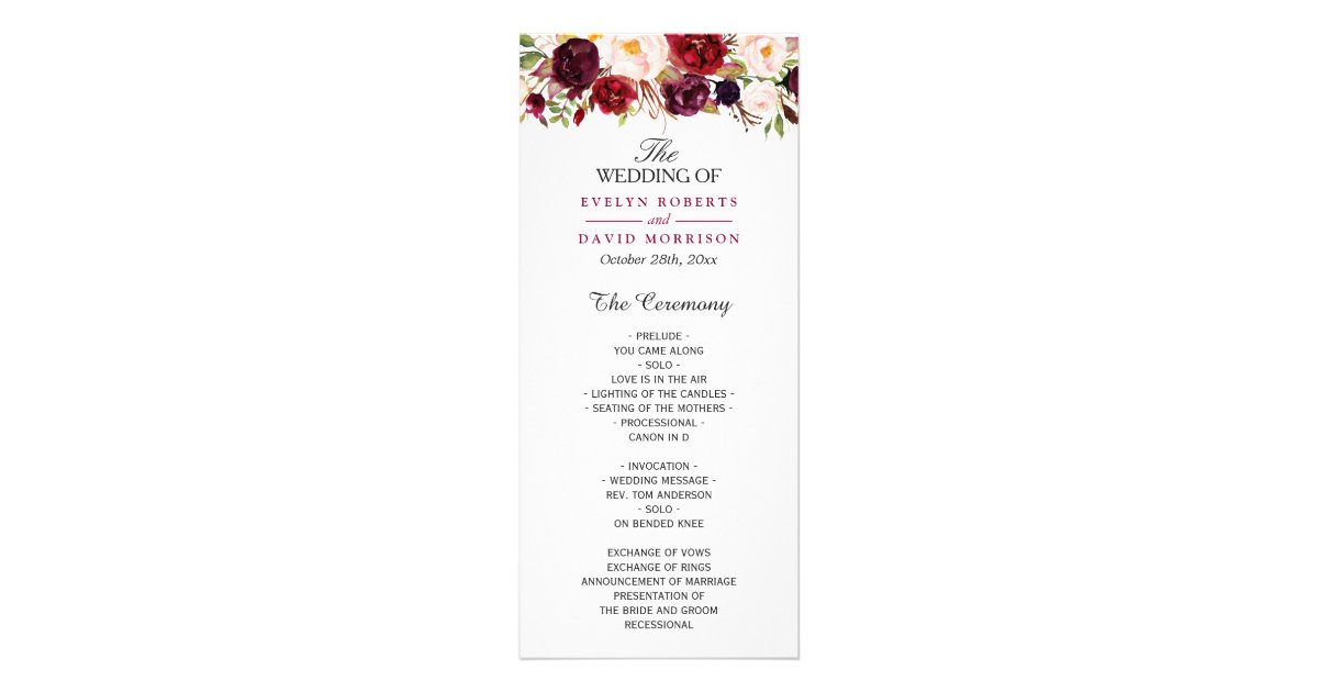 wedding program covers