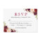Burgundy Marsala Red Floral Meal Choice Wedding