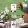 Burgundy Marsala Wedding Table Numbers