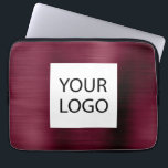Burgundy Metallic - Custom Logo Promotional Laptop Sleeve<br><div class="desc">Modern Burgundy Faux Metallic Stainless Elegant Your Custom Logo Promotional Laptop Bag or Sleeve Promotional (promo) advertisement Case. This classy professional business computer case can be customized to include your company or business logo.</div>