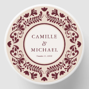 Burgundy Mexican Wedding Mini Candle Favors