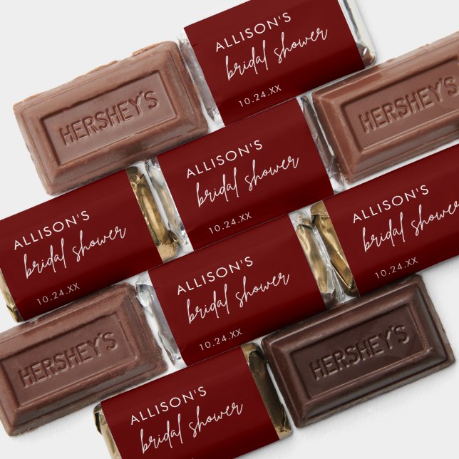 Burgundy Minimalist Bridal Shower Favors (Assorted)