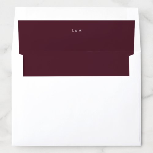 Burgundy Minimalist Envelope Liner