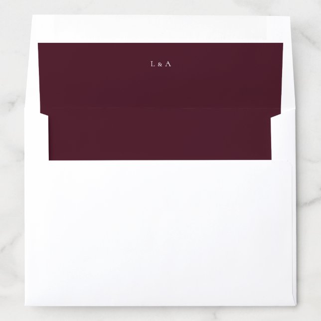 Burgundy Minimalist Envelope Liner (In Envelope)