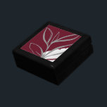 Burgundy Minimalist Watercolor Leaves Gift Box<br><div class="desc">Modern gift box features a minimalist artistic watercolor botanical design in a burgundy and grey color palette. A simple modern design; one of a coordinating collection.</div>