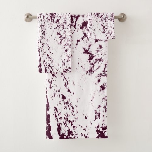 Burgundy Modern Art Minimal Landscape Bath Towel Set