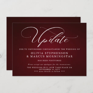 Burgundy - Modern Postponed Event Announcement