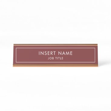 Burgundy Modern Professional Desk Name Plate Burgundy Modern Professional Desk Name Plate
