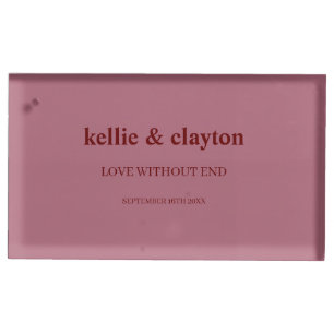 Burgundy Modern Type Wedding Table Place Card Holder