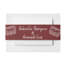 Burgundy Modern Wedding Belly Band