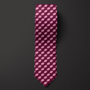 Burgundy Monochromatic Football Neck Tie
