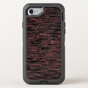Burgundy mosaic style with rough background OtterBox defender iPhone SE/8/7 case