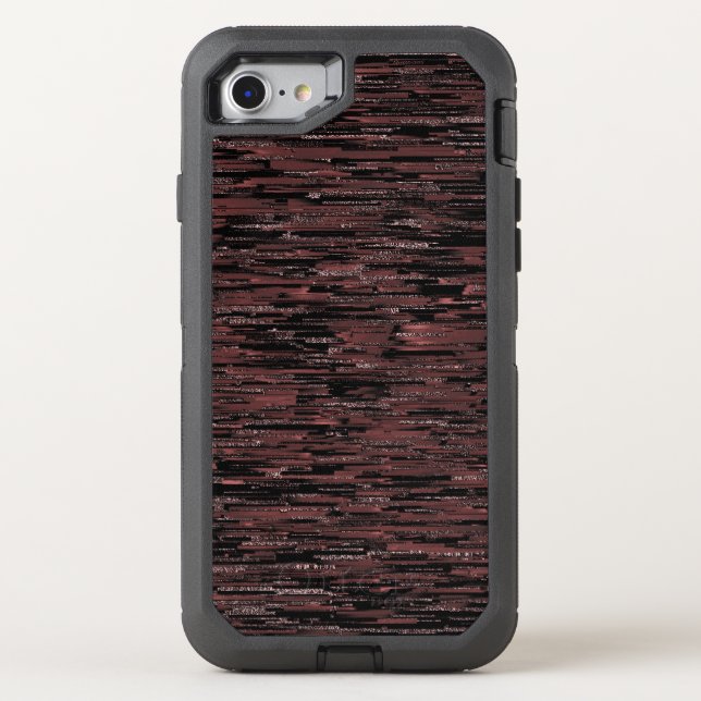 Burgundy mosaic style with rough background otterbox iPhone case (Back)