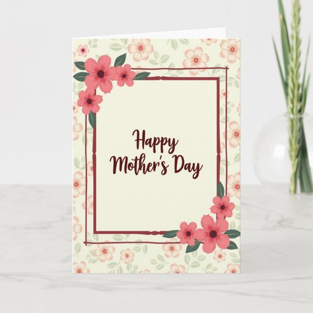 Burgundy Mothers Day Art Card (Front)