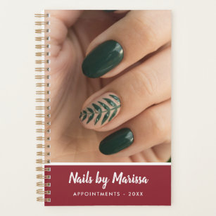 Burgundy Nail Technician Photo Appointment Planner