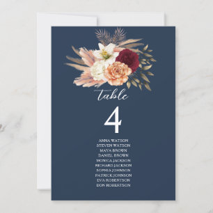 Burgundy Navy Blue Wedding Seating