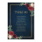 Burgundy Navy Blush Floral Gold Seating Chart Card