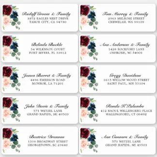 Wedding Favor Stickers 308-007-WH-BG His Favorite & Her Favorite Wedding Stickers Choose Your Colors 