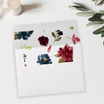 Burgundy & Navy, Blush Pink Floral 3 Envelope<br><div class="desc">Complete your wedding,  graduation,  or party suite with these modern burgundy & navy,  blush pink floral white envelopes.  Add your address or order blank and get address labels to complete the look.</div>